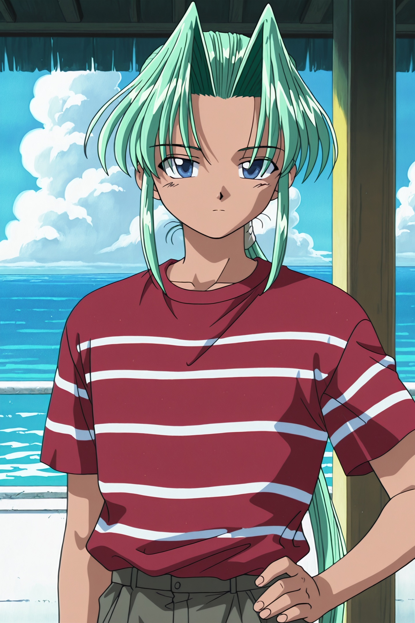 OVA Anime Style,  1boy,  Izumo Miyauchi on Tensor.Art