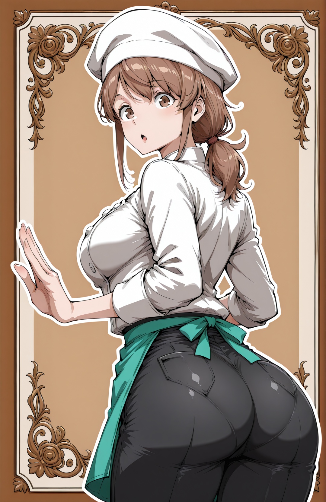 adachi haruka,  brown hair,  brown eyes on Tensor.Art