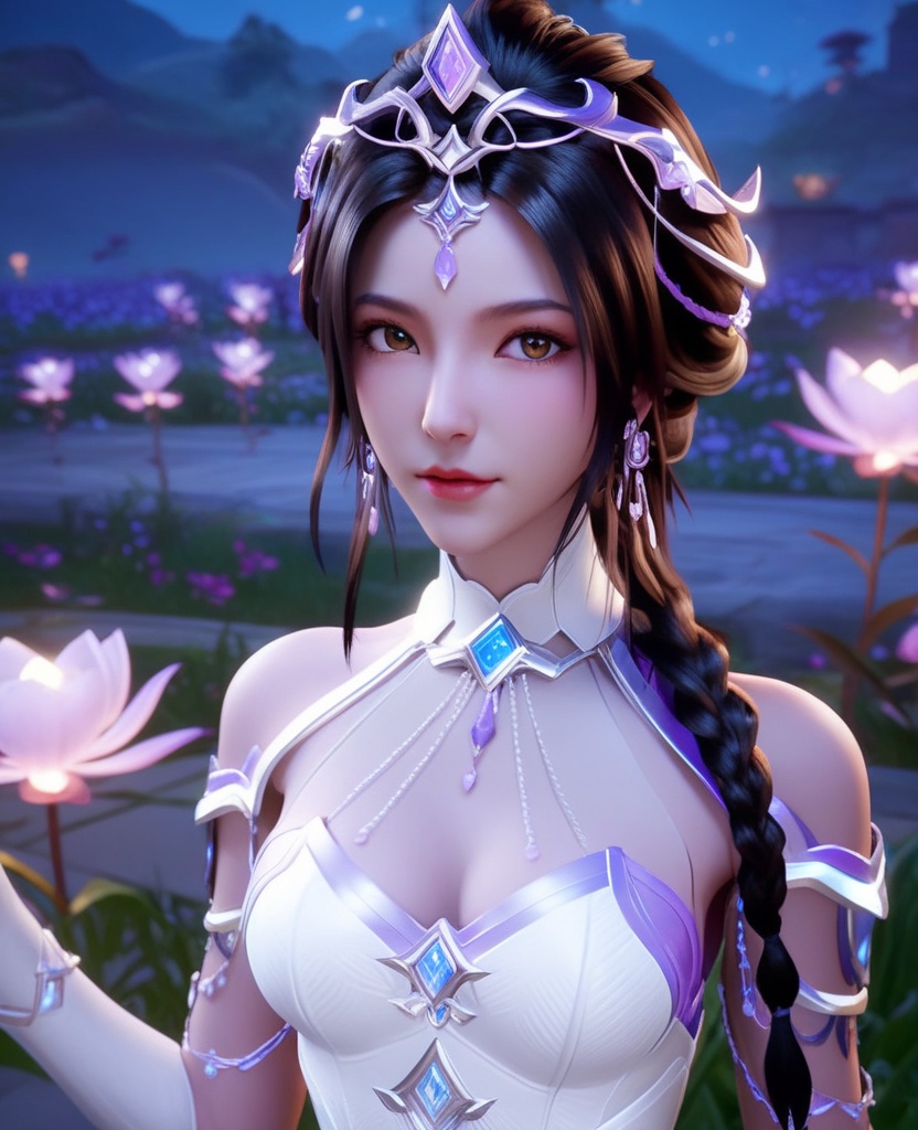 <lora:613-DA-XL-神印王座-白玥:0.8>(,1girl, ,best quality, ),looking at viewer,  ,ultra detailed background,ultra detailed background,ultra realistic 8k cg,, ,masterpiece, (( , )),, , , spirit blossom \(league of legends\),   ,   (cleavage), (), ,,