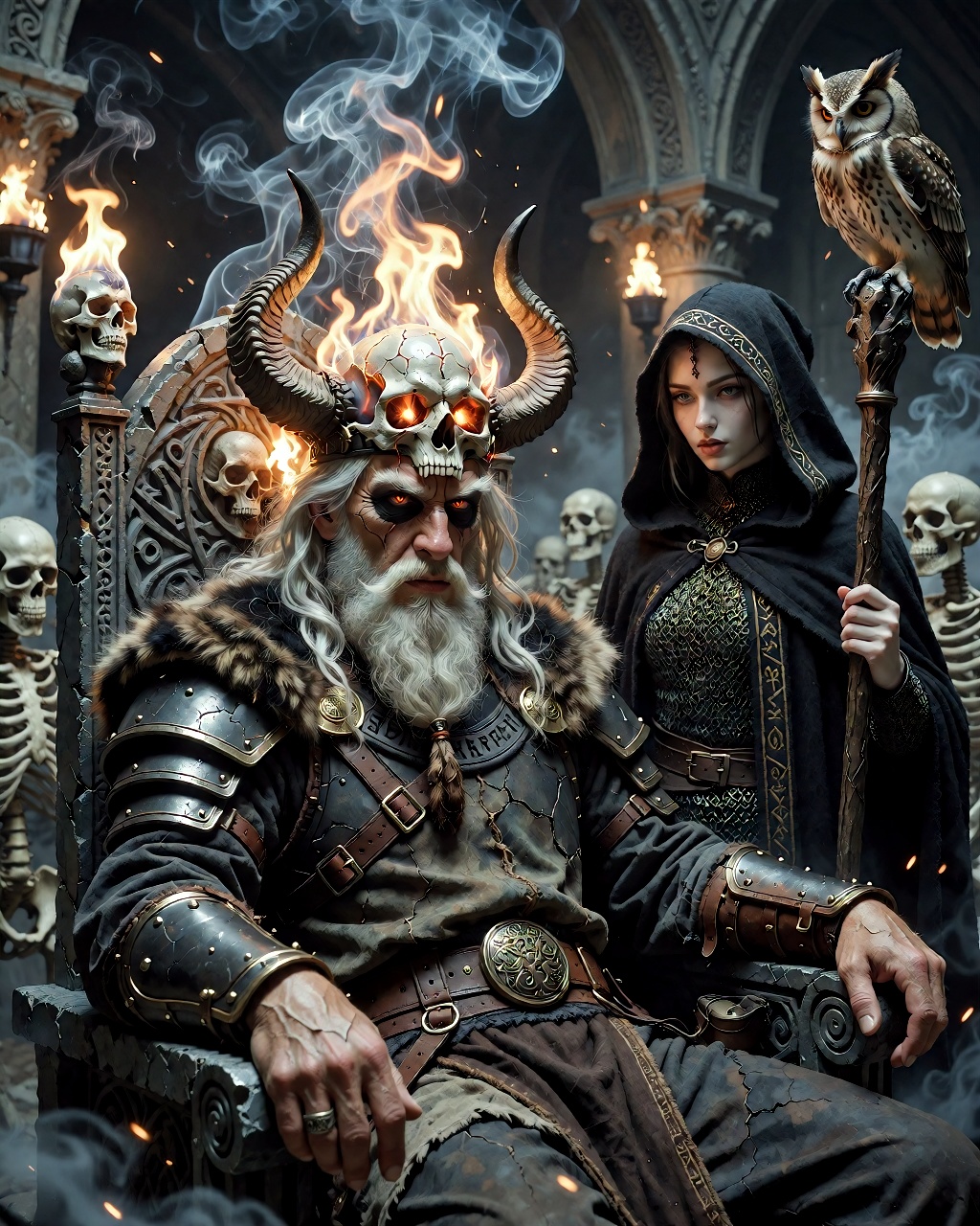 Fantasy epic painting in cinematic lighting,  hyper-detailed digital render,  high-resolution texture mapping on Tensor.Art