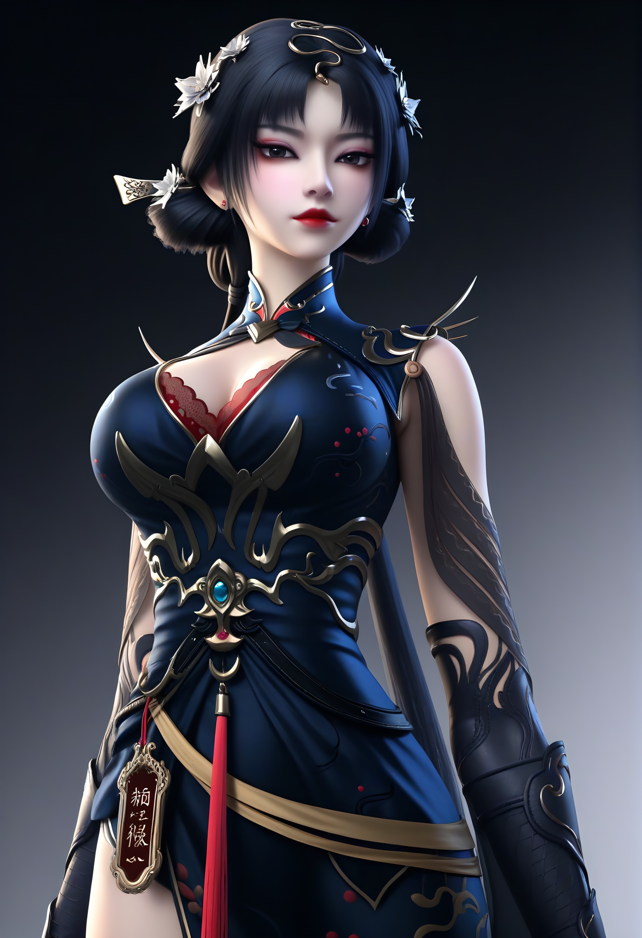 looking at viewer,  front view,  collarbone by 誠 on Tensor.Art