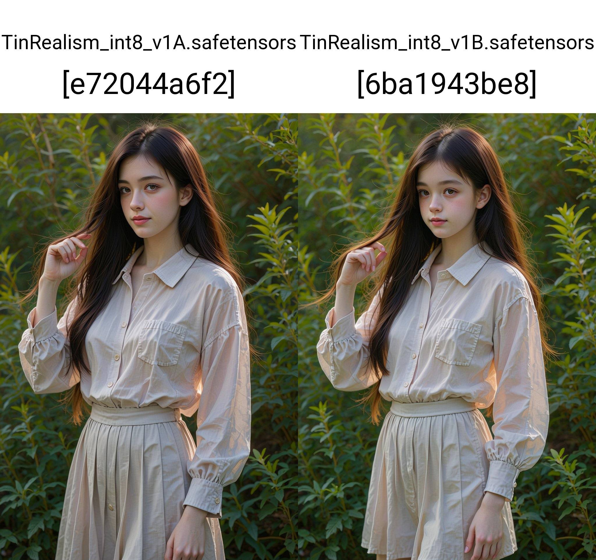 Create a portrait of a young woman with long,  flowing black hair,  standing amidst lush by 天TIN on Tensor.Art