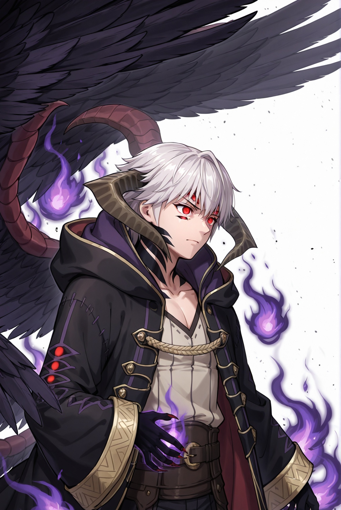 black wings,  multiple wings,  seraph on Tensor.Art