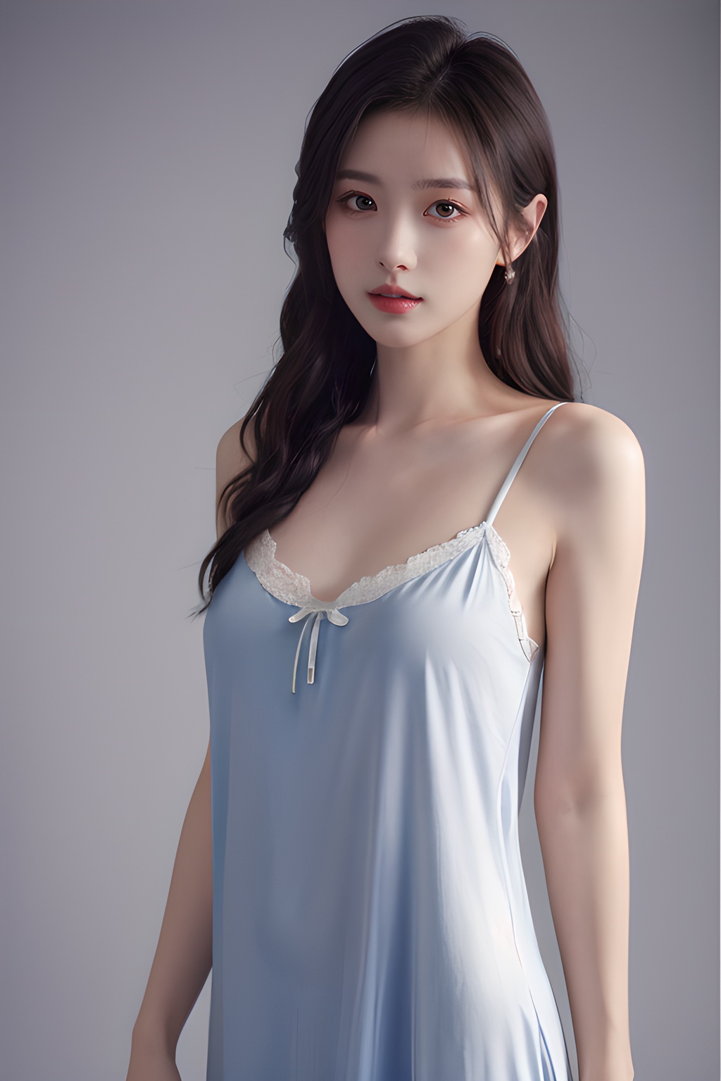 <lora:0810_08:0.7>,simple background,nightgown,, 1girl,realistic,masterpiece, best quality, photorealistic, HDR,detail