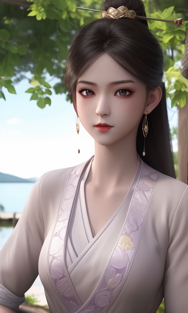 (,1girl, ,best quality, ),looking at viewer, <lora:385-DA-永生-方清薇:0.8> ,ultra detailed 8k cg, ultra detailed background,  ,masterpiece, (( , )) ,tamari \(flawless\),lake,upper body,   (()), (),