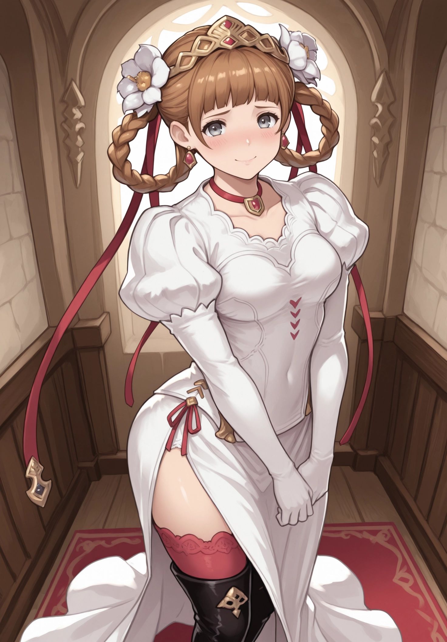 defgbjul,  short hair,  twin braids on Tensor.Art