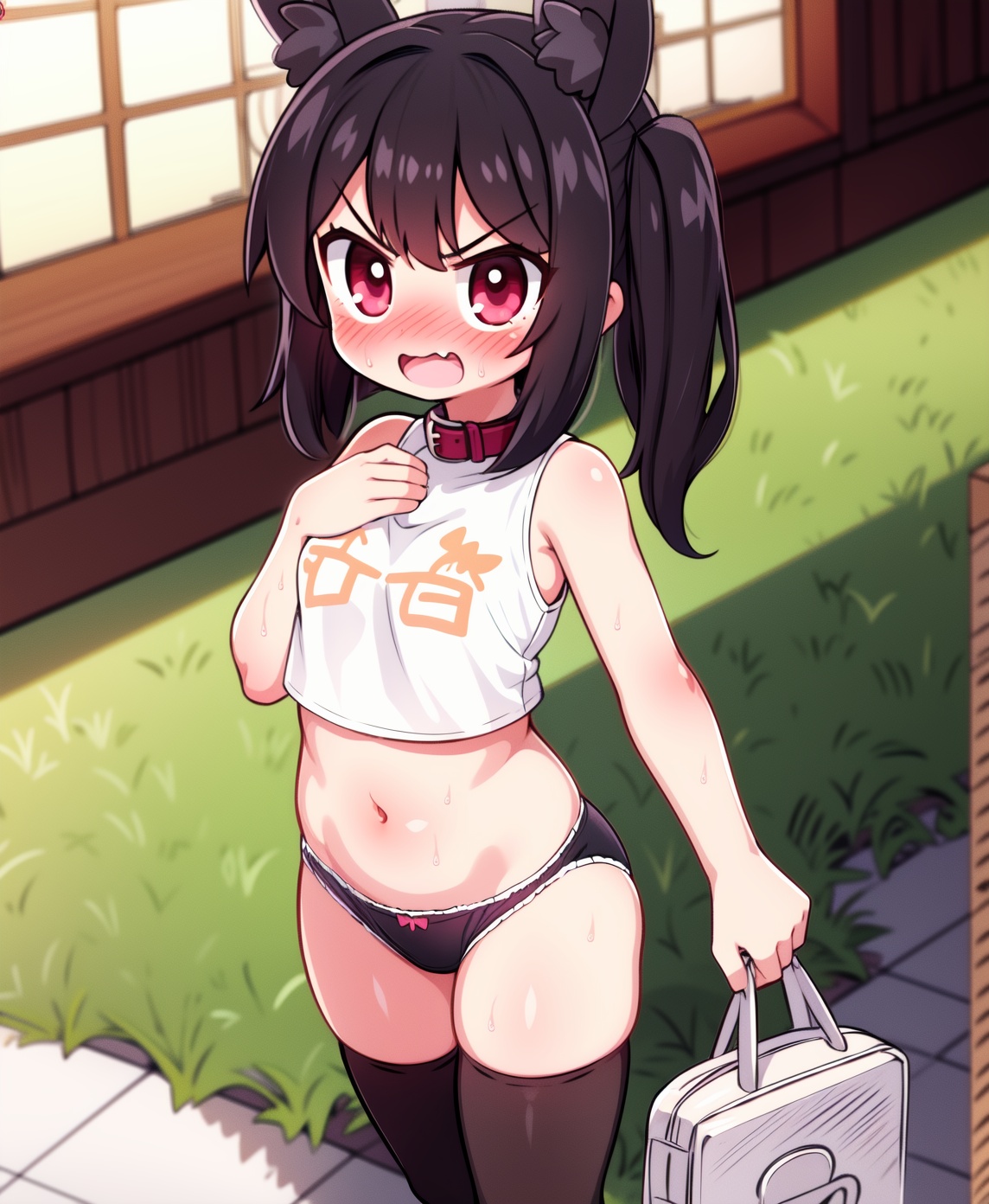 1girl,  f;at chest,  tummy on Tensor.Art