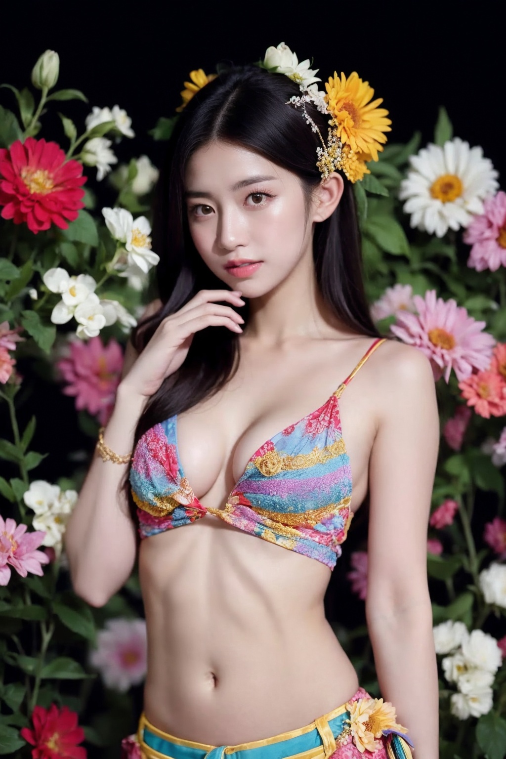 the goddess of flower,  Chloris,  filigree on Tensor.Art