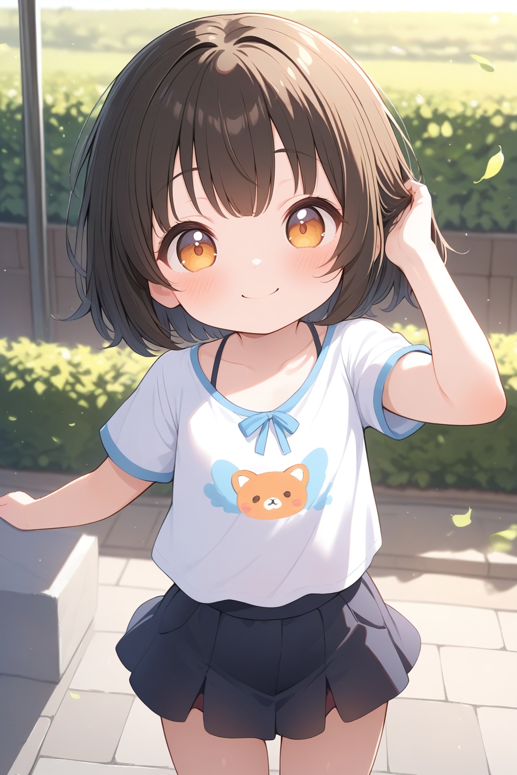 masterpiece,best quality,outdoor,1girl,cute anime girl,little_girl,loli,kawaii,smile,