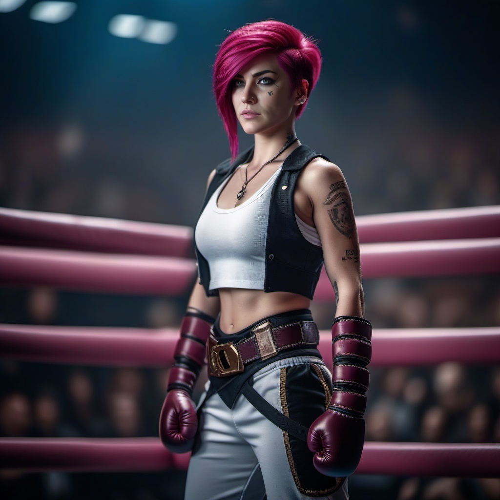 a woman,  full body,  pink hair on Tensor.Art