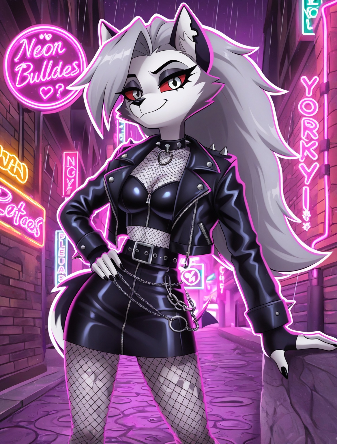 1girl,  anthro,  loona_\(helluva_boss\) on Tensor.Art
