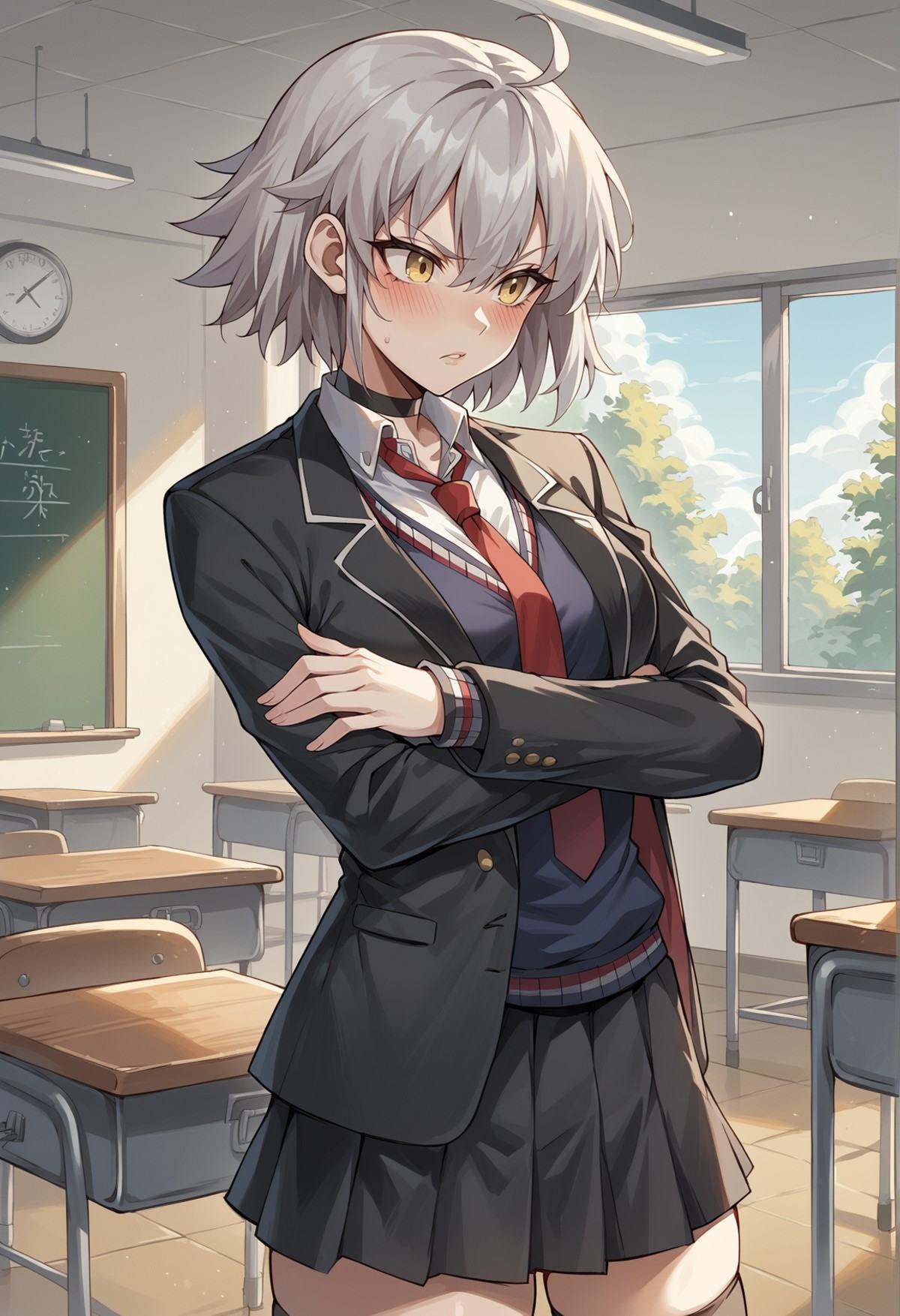 1girl,  short hair,  ahoge on Tensor.Art