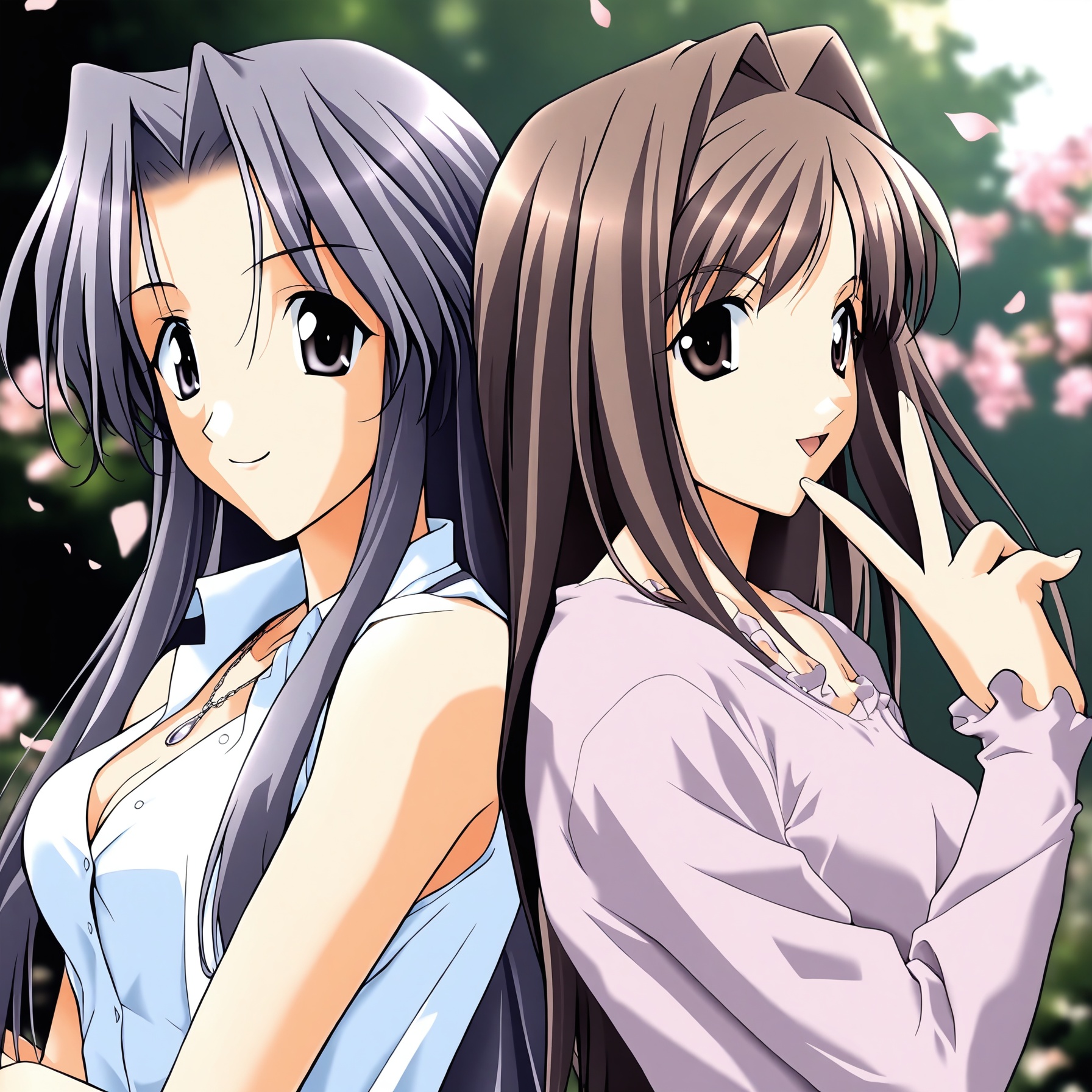 2girls,  multiple girls,  simple background on Tensor.Art