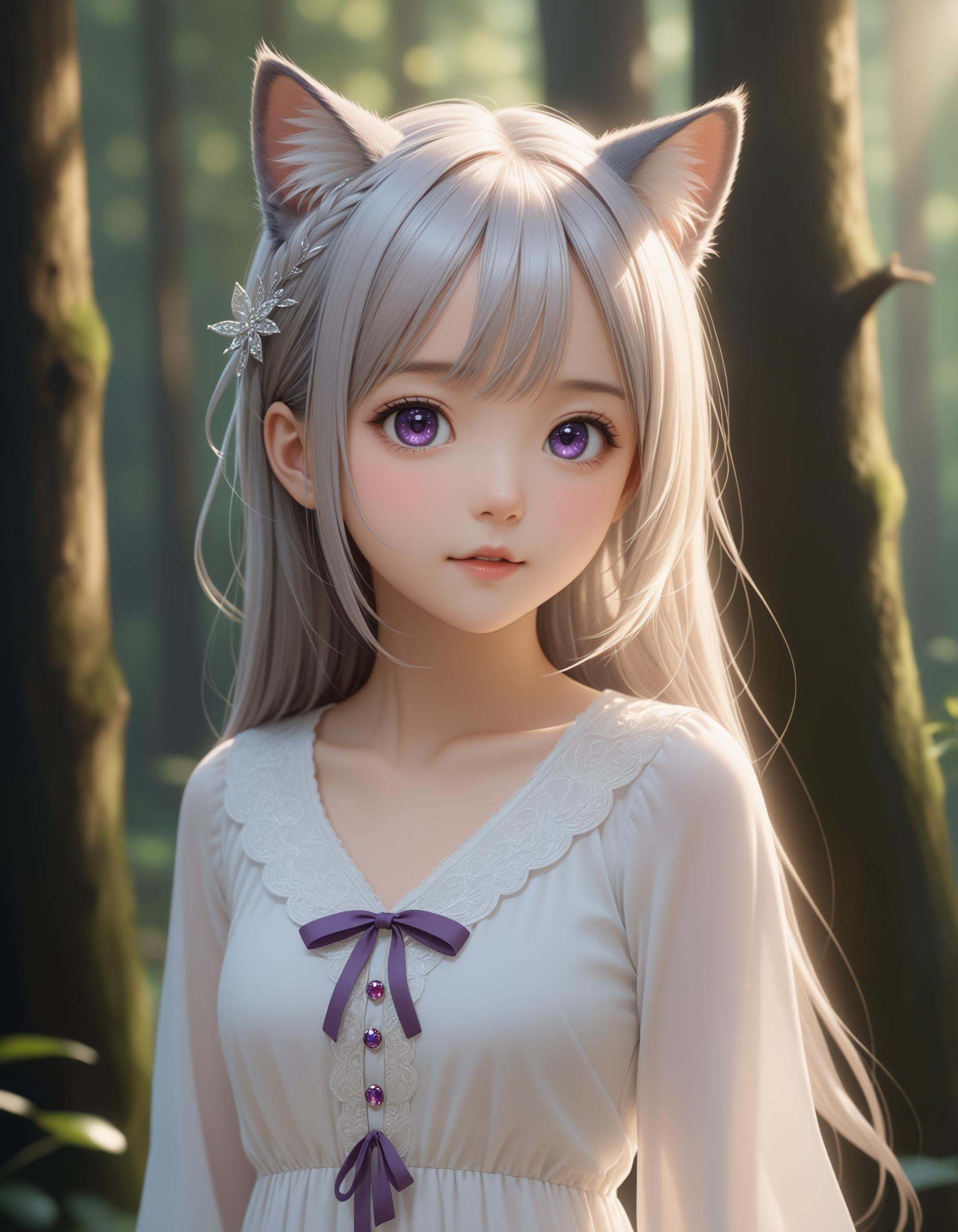 SceneDescription: - Composition: Cowboy shot. Cinematic angle. - Subject: A very cute girl. . - Characteristics: - Face: ....