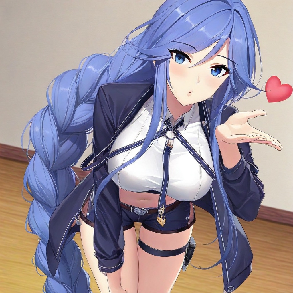 biloxi \(azur lane\),  blue hair,  long hair on Tensor.Art