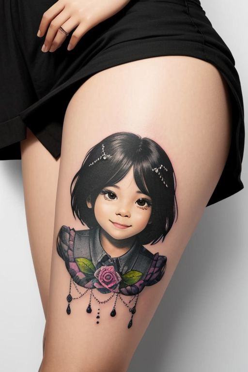 close up of a future tattoo on Tensor.Art