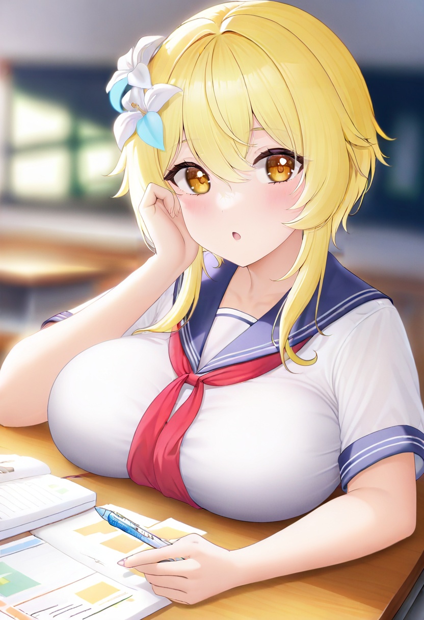 1girl,  lumine \(genshin impact\),  breasts on Tensor.Art