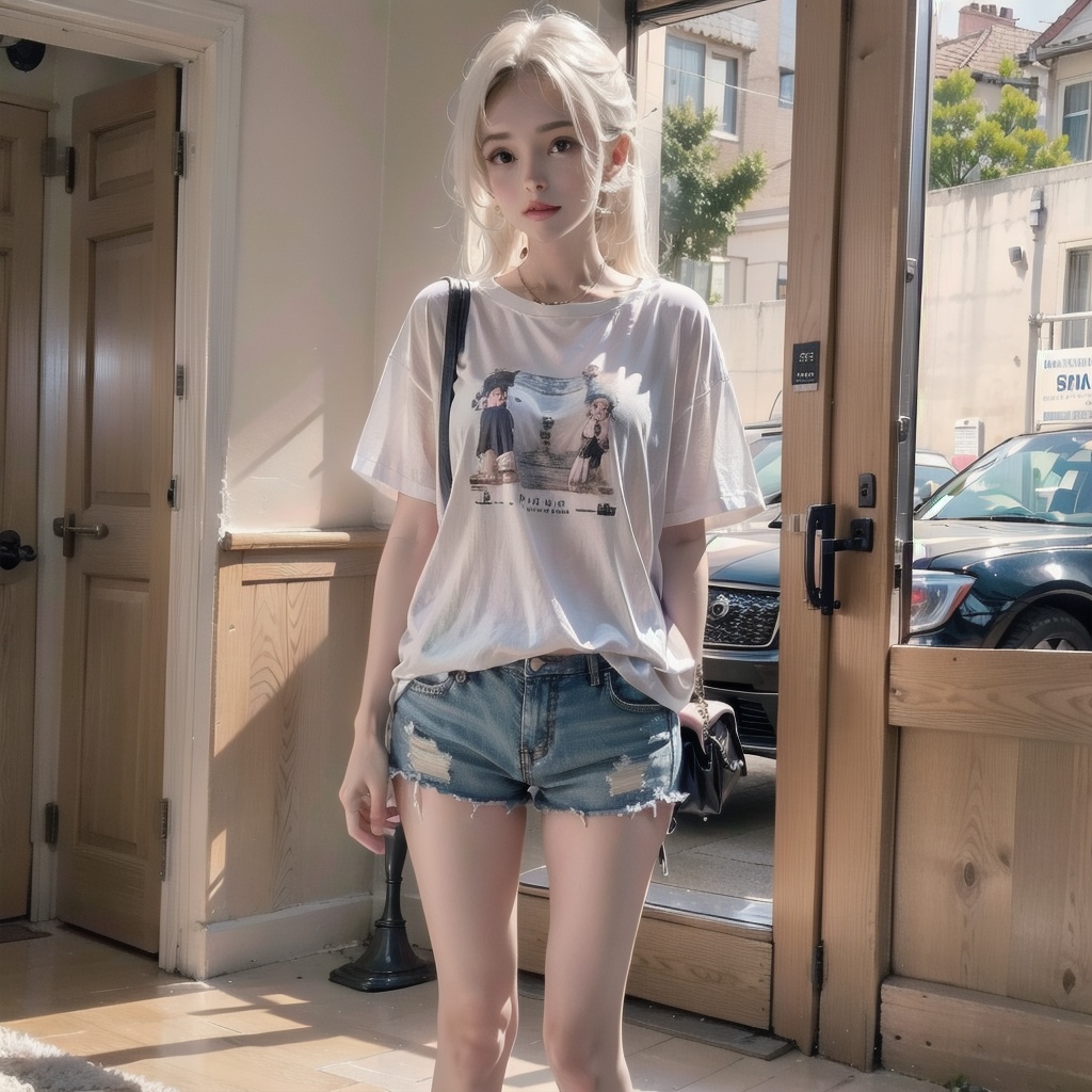 , 1girl, Shorts