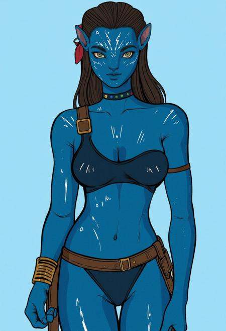avatar na'vi,  naweiren,  a beautiful girl wearing clothes on Tensor.Art