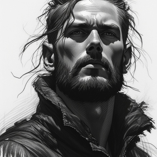 Pencil drawing,  pencil strokes,  pencil drawing on Tensor.Art