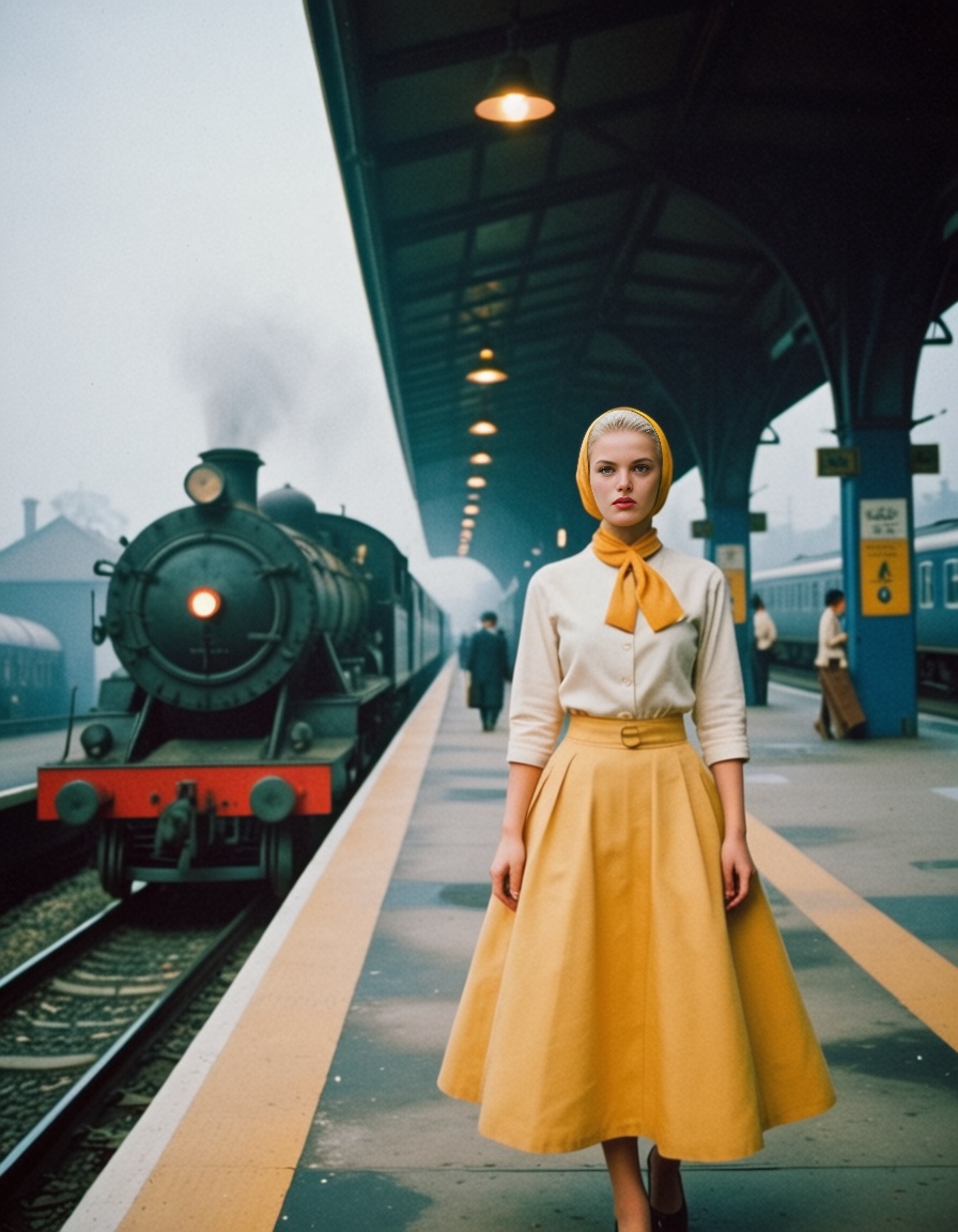 ehcomposition,  photo 50s style of a blonde woman,  with Flaunting The Flip Haircut on Tensor.Art