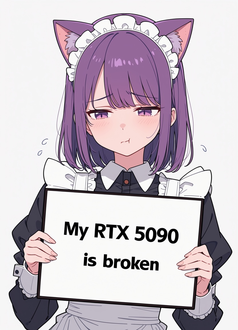 simple background,  cat ears,  maid on Tensor.Art