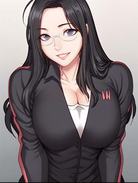 seonjoo,  black hair,  long hair on Tensor.Art