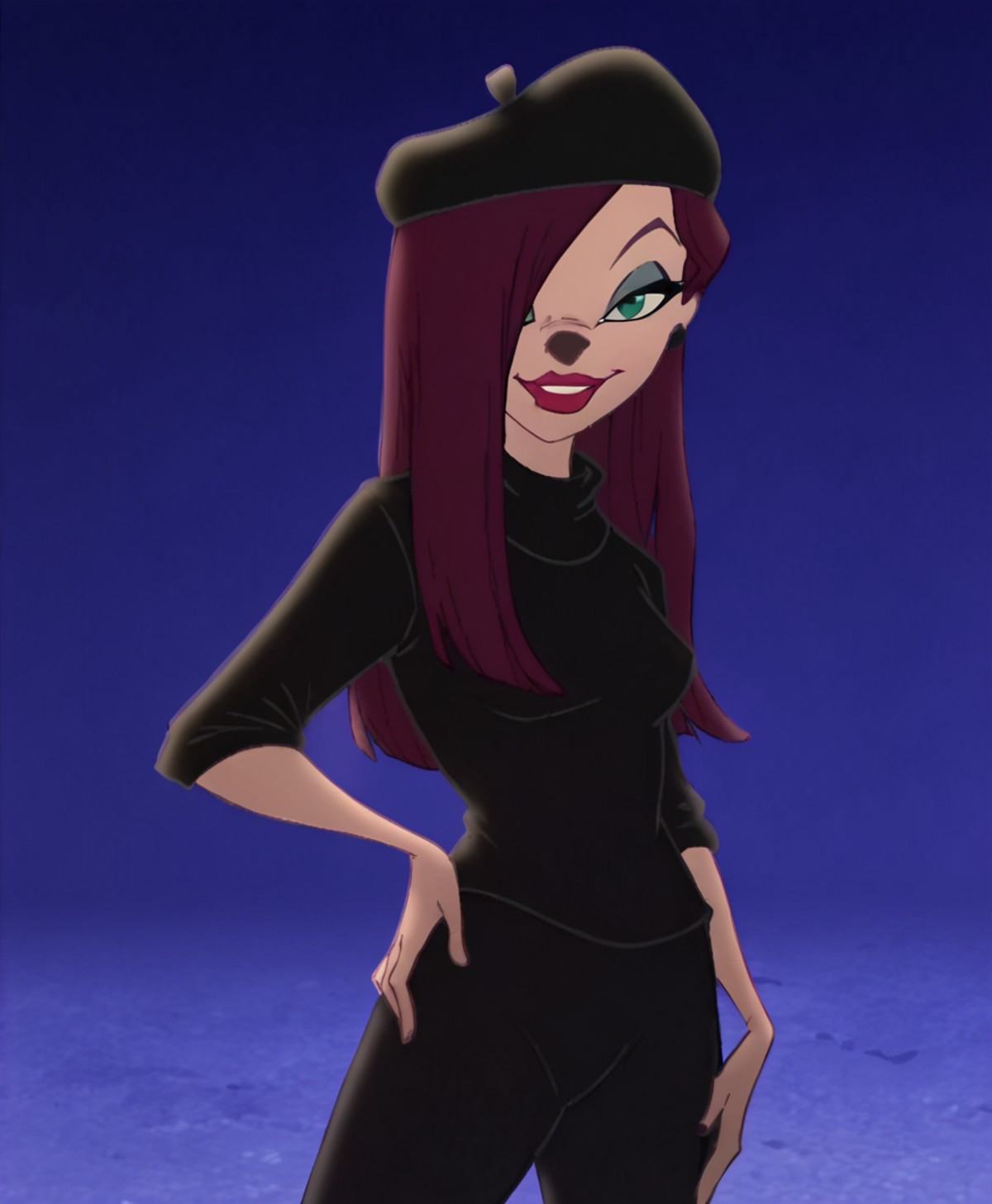 beretgirl,  1girl,  long hair on Tensor.Art