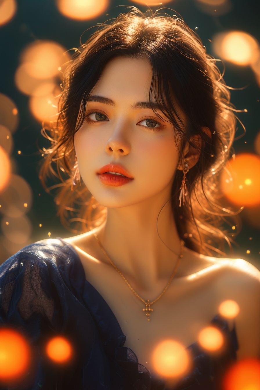 anchemixgirlr,1girl,black hair,jewelry,looking at viewer,solo,upper body,