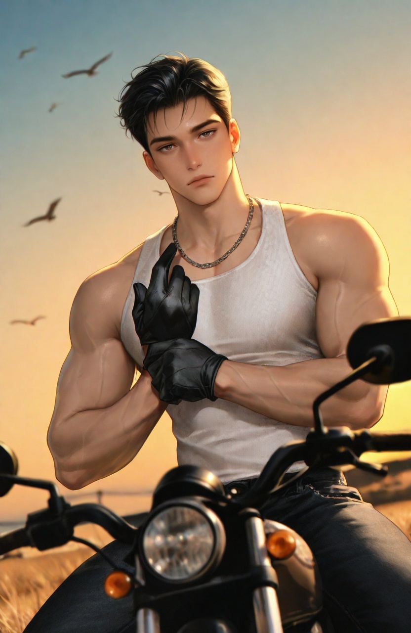 lazypos,  on motorcycle,  motor vehicle on Tensor.Art