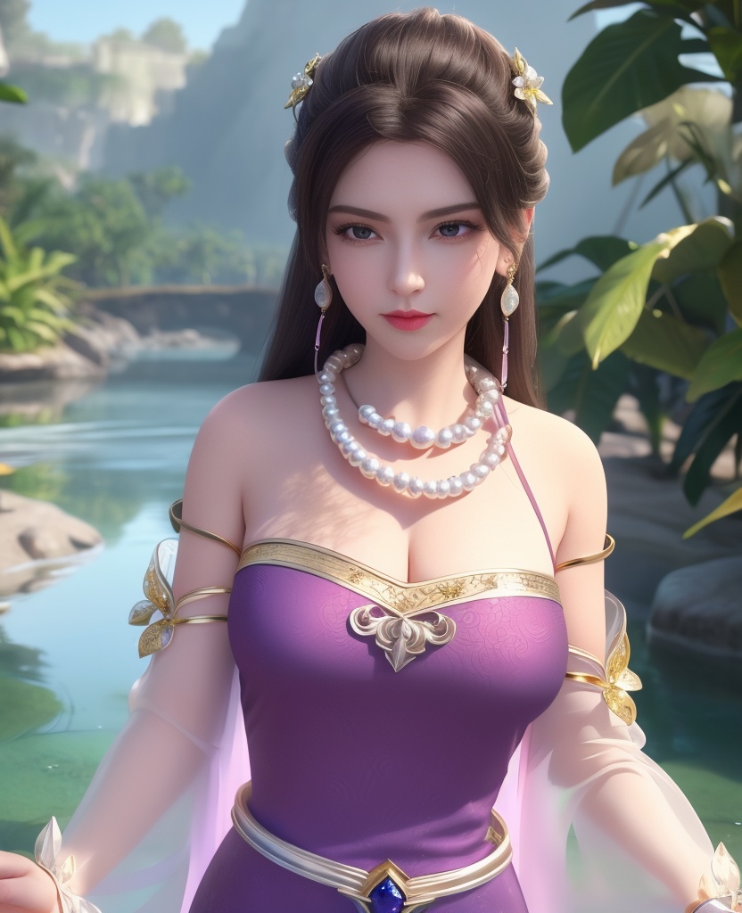 <lora:569-DA-星辰变-朔燕:0.8>(,1girl, ,best quality, ),looking at viewer,  ,ultra detailed background,ultra detailed background,ultra realistic 8k cg,, ,masterpiece,((((1girl, solo,  , solo focus, ,walking on liquid, ))))    (cleavage), (), ,ultra realistic 8k cg,   clean, masterpiece,     cinematic lighting, cinematic bloom, , (( , )),,  , unreal, science fiction, luxury, jewelry, diamond, gold, pearl, gem, sapphire, ruby, emerald, intricate detail, delicate pattern, charming, alluring, seductive, erotic, enchanting, hair ornament, necklace, earrings, bracelet, armlet,see-through sleeves, ,