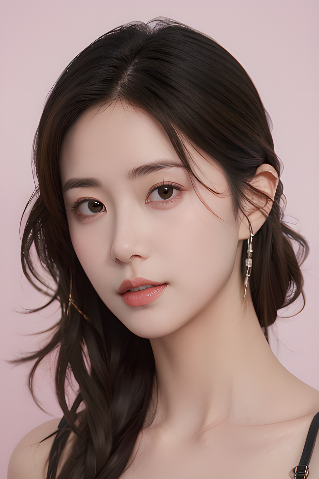 <lora:0808_09:0.7>,simple background,pink,, 1girl,realistic,masterpiece, best quality, photorealistic, HDR,detail