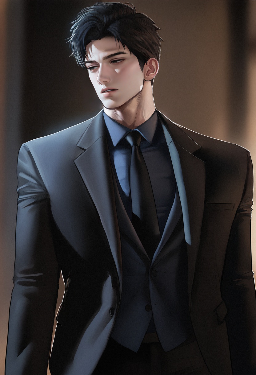 <lora:sakimenz新1:0.8>,s/a/k/i/i \(01\),1boy,bara,suit,cowboy_shot,, masterpiece, best quality, good quality, newest