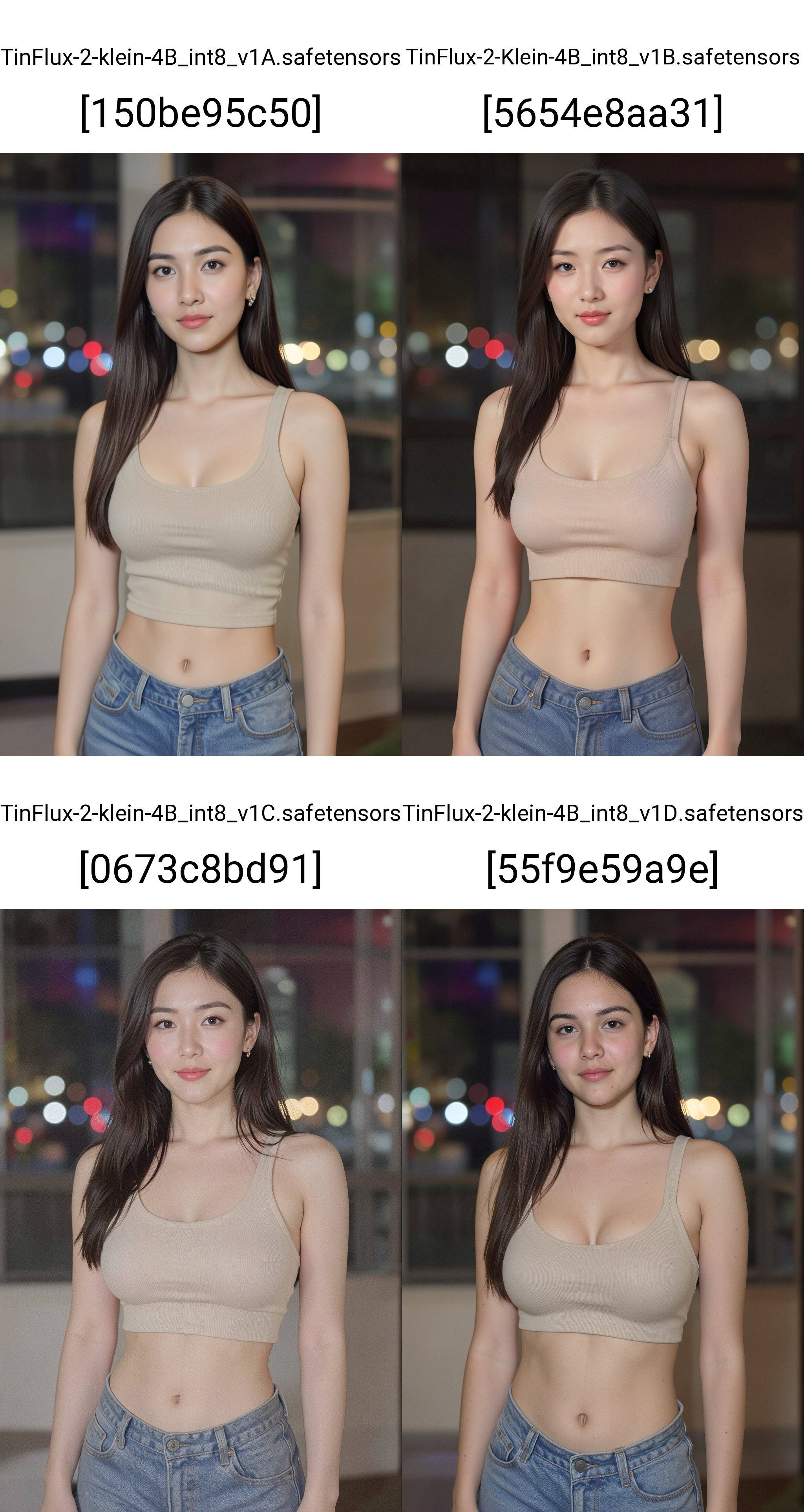 The image is a high-quality photograph of a young woman standing indoors,  captured from the waist up. She has a fair comp...