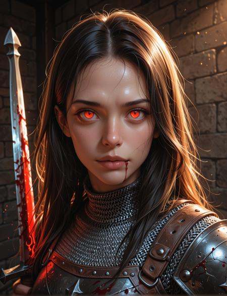 IllusP0s, realistic shadows , volumetric lighting, ray tracing , detailed skin, masterpiece,,best quality,amazing quality, realistic background, , (lineart:1.7), ,,8k, very detailed, highly detailed texture, extremely detailed skin, ultra-realistic,masterpiece, very aesthetic, absurdres, (realistic:1.2), ,, ((artwork)), ((perfect anatomy)), extremely detailed skin, detailed faces, , gorgeous face, extremely detailed skin,((artwork)), ((perfect anatomy)), extremely detailed skin, detailed faces, ,, gorgeous face, extremely detailed skin, ,sharp focus,hdr,1male, vampire footsoldier, pale cracked skin, red glowing eyes, worn leather armor over chainmail, rusted longsword, dried blood around mouth