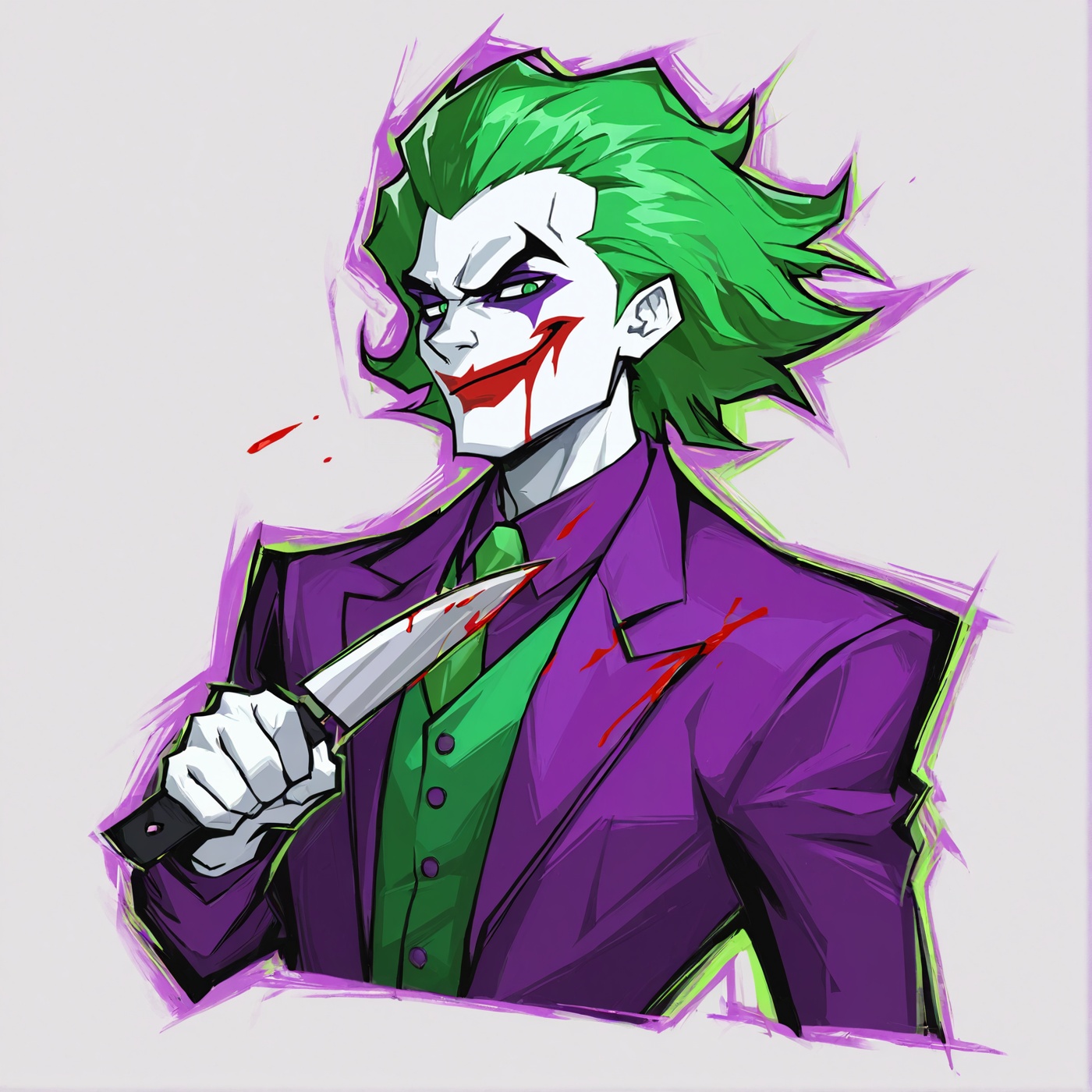 1boy,  joker \(dc\),  smug on Tensor.Art