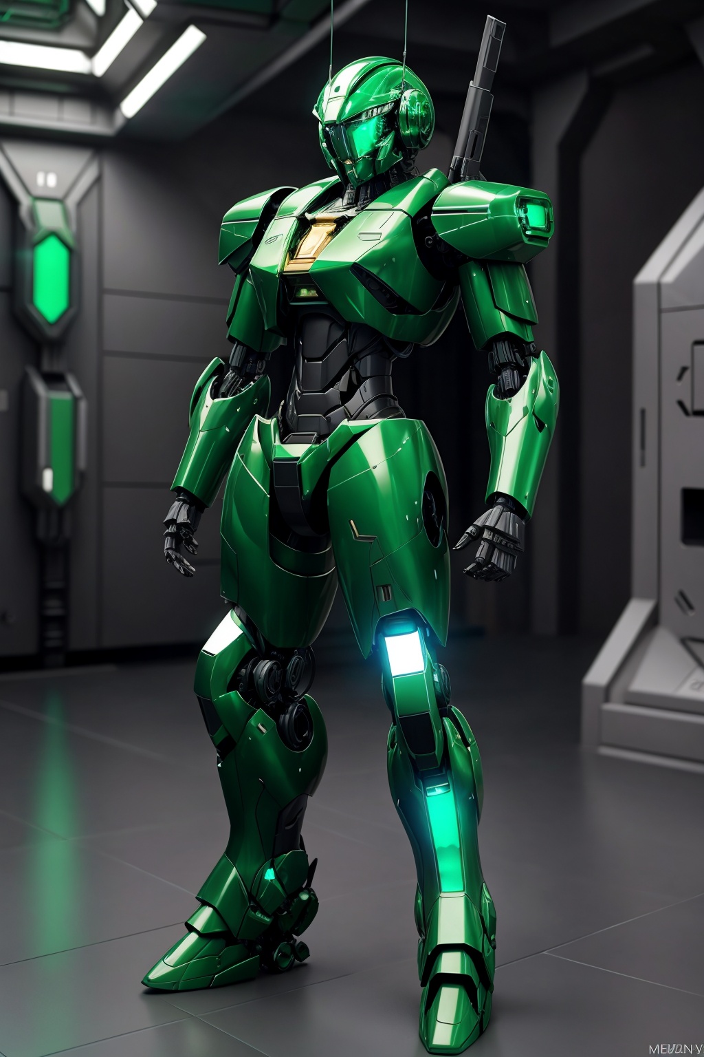 photorealistic cybernetic robot ,  ,  dynamic pose on Tensor.Art