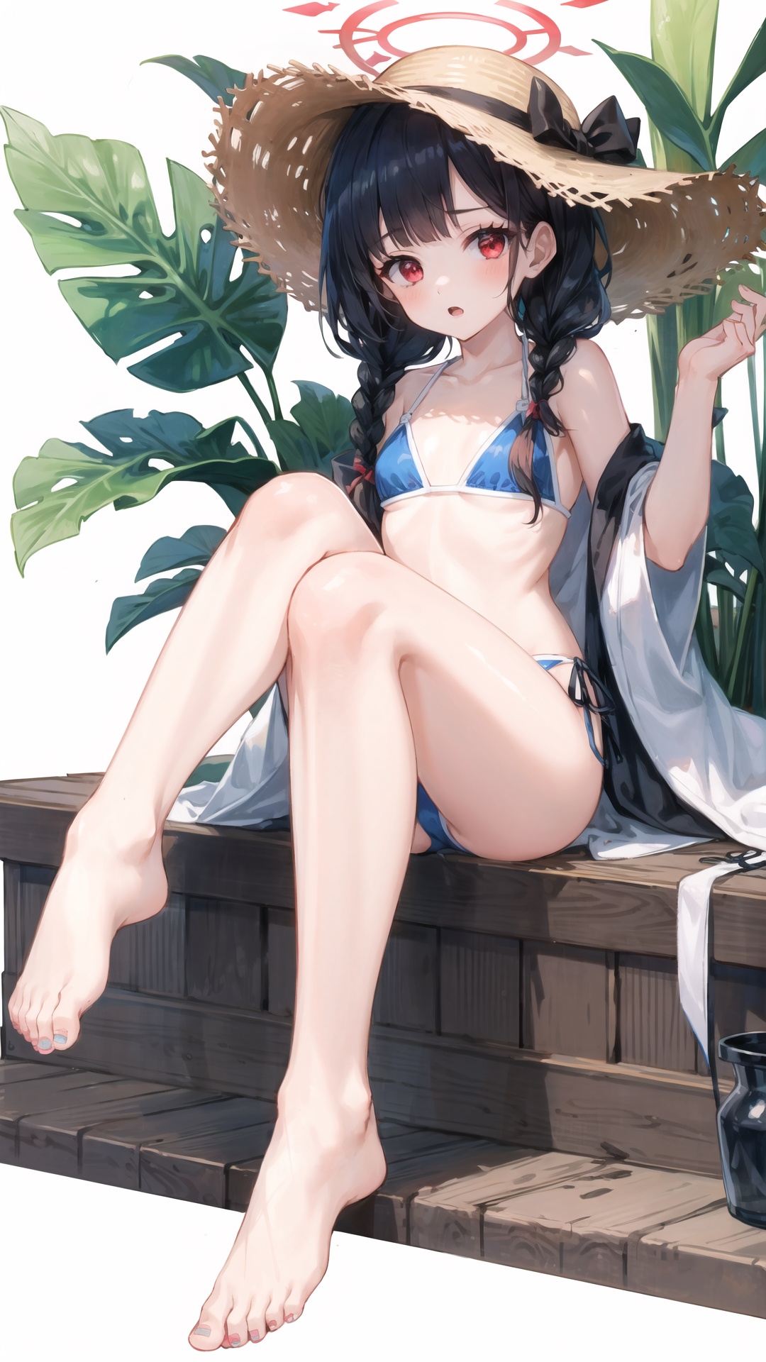 1girl,  red eyes,  hat on Tensor.Art