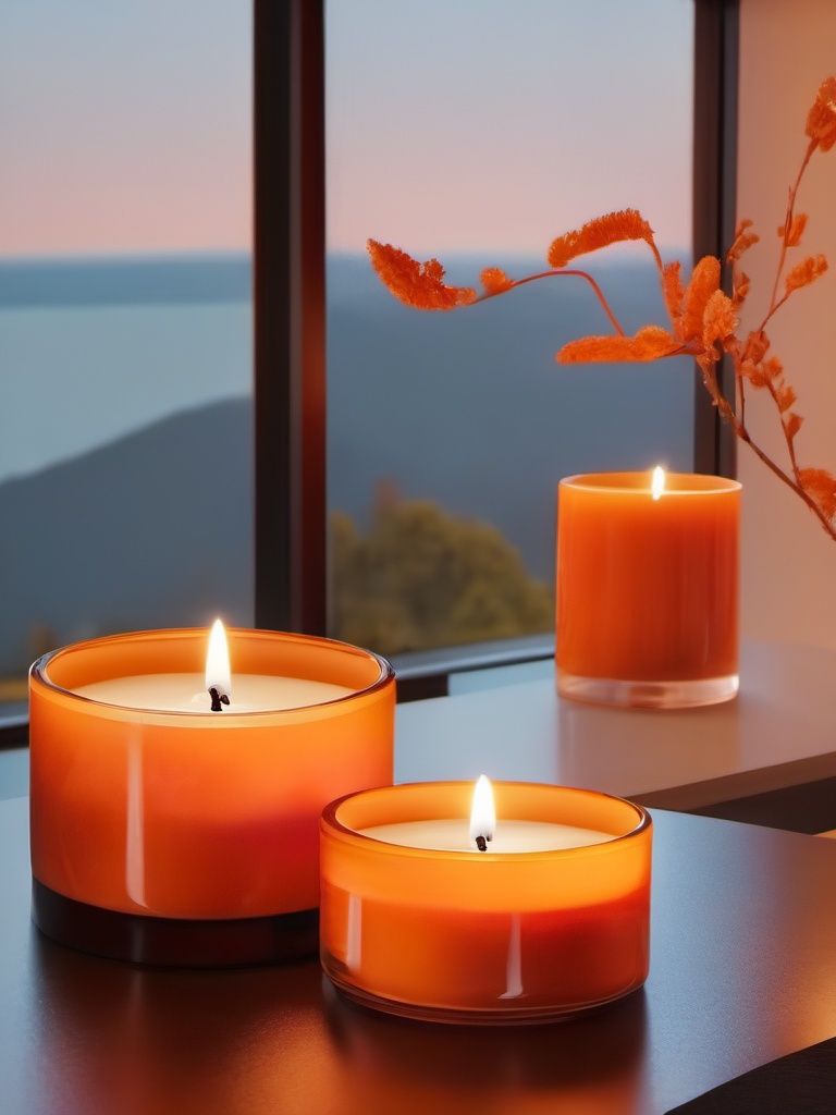 <lora:chengse 1.0:1>,chengse,orange theme,no humans,candle,scenery,masterpiece,8K,realistic,UHD,