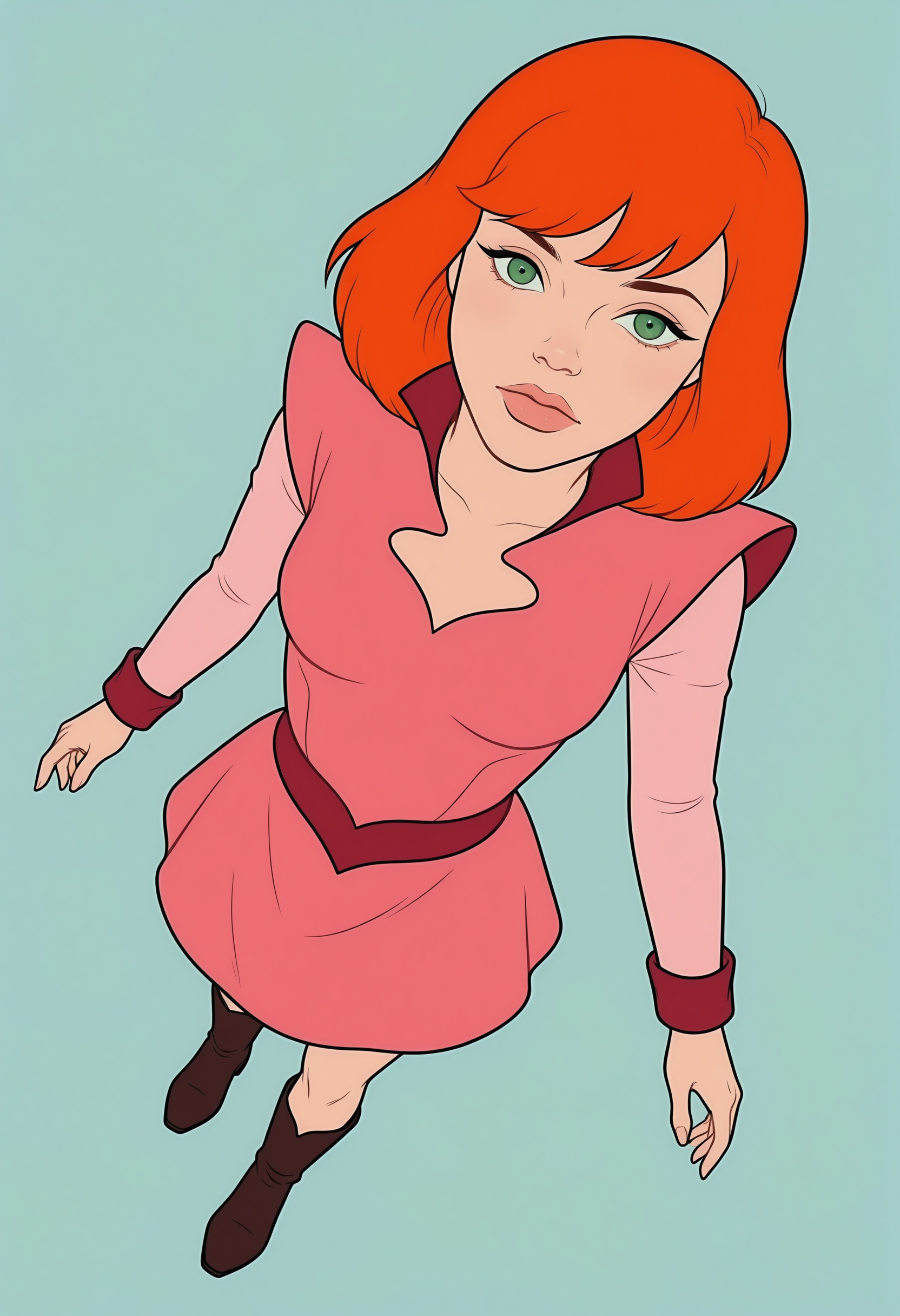 shcrilf,  green eyes,  orange hair by interfusor on Tensor.Art