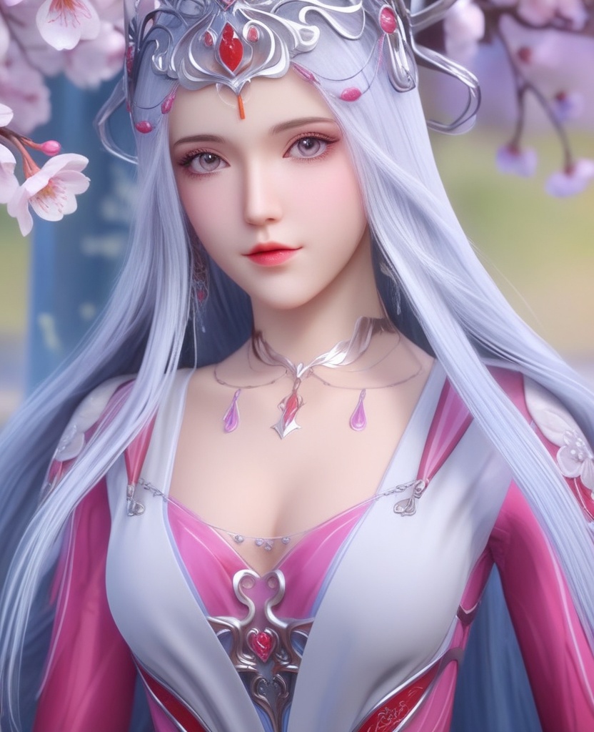 <lora:700-DA-XL-斗罗大陆-波赛西:0.8>(,1girl, ,best quality, ),looking at viewer,  ,ultra detailed background,ultra detailed background,ultra realistic 8k cg,, ,masterpiece, (( , )),, ,   ,   cure blossom,  ,,  (cleavage), (), ,,