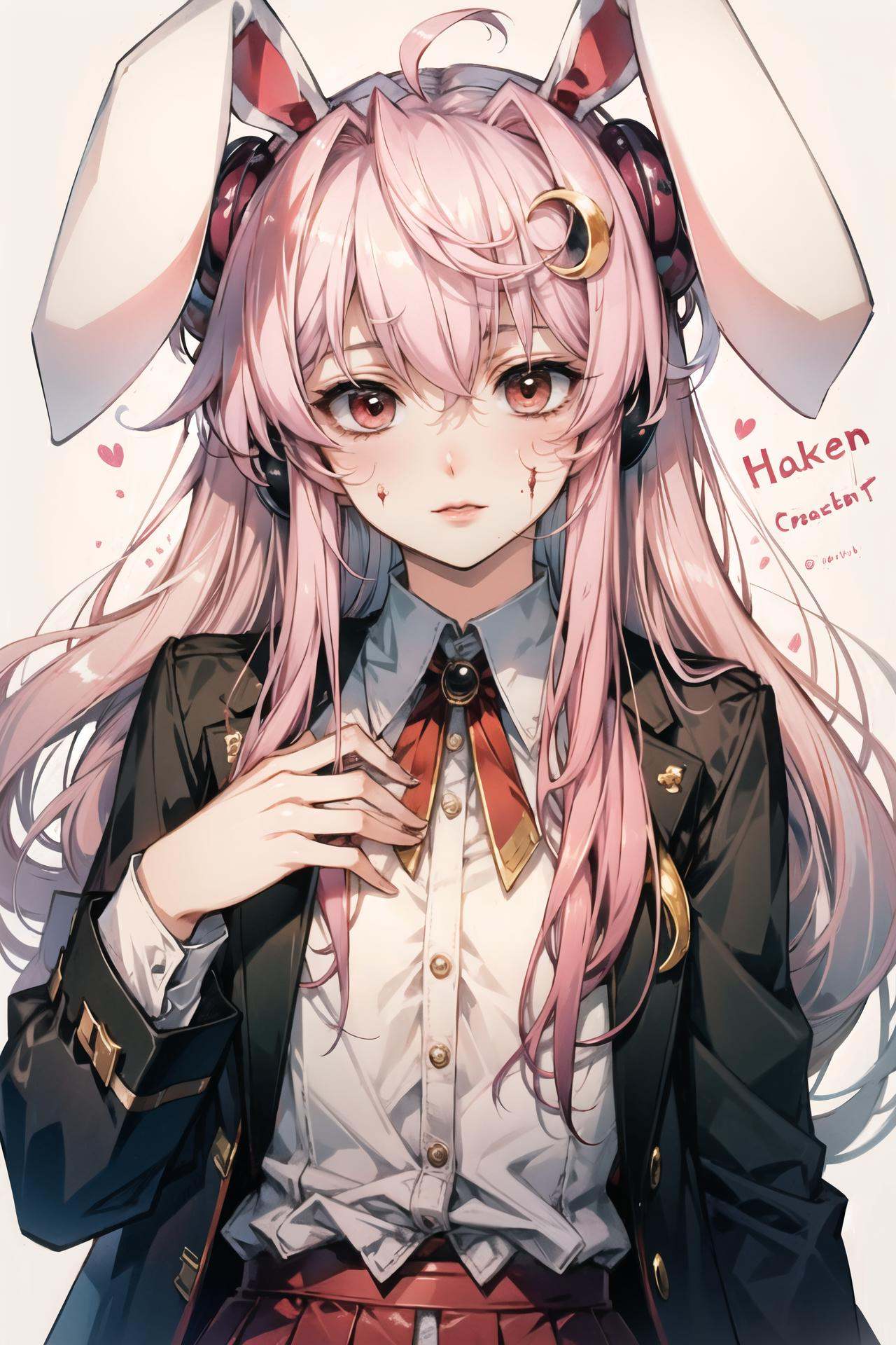 1girl,  solo,  reisen udongein inaba on Tensor.Art