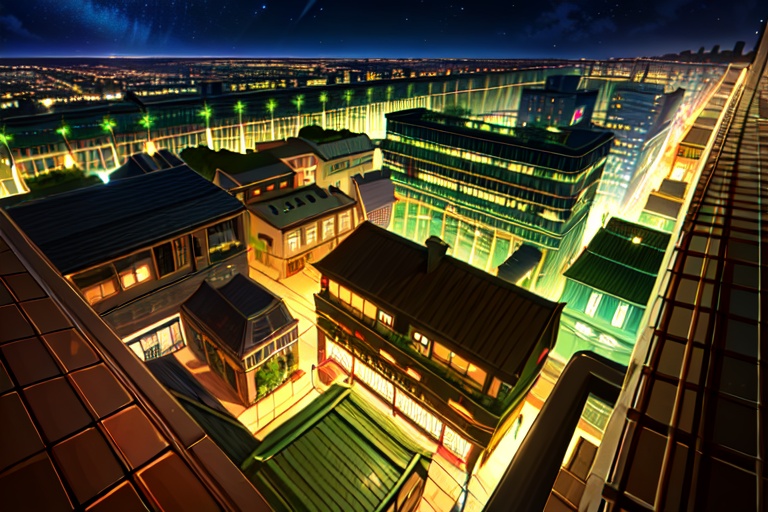 a0b,  scenery,  deep future village on Tensor.Art