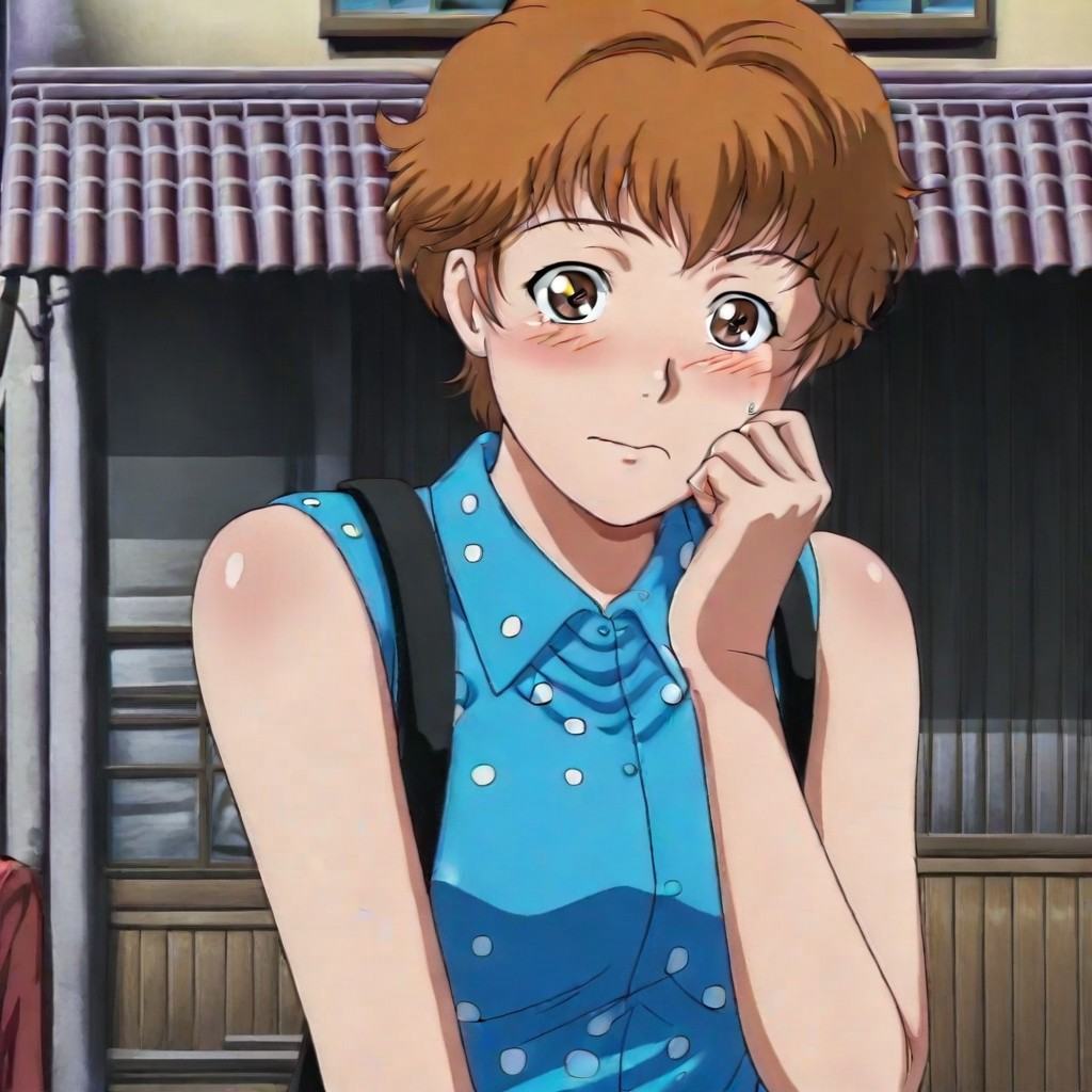 morishitaremikd,  short hair,  brown hair on Tensor.Art