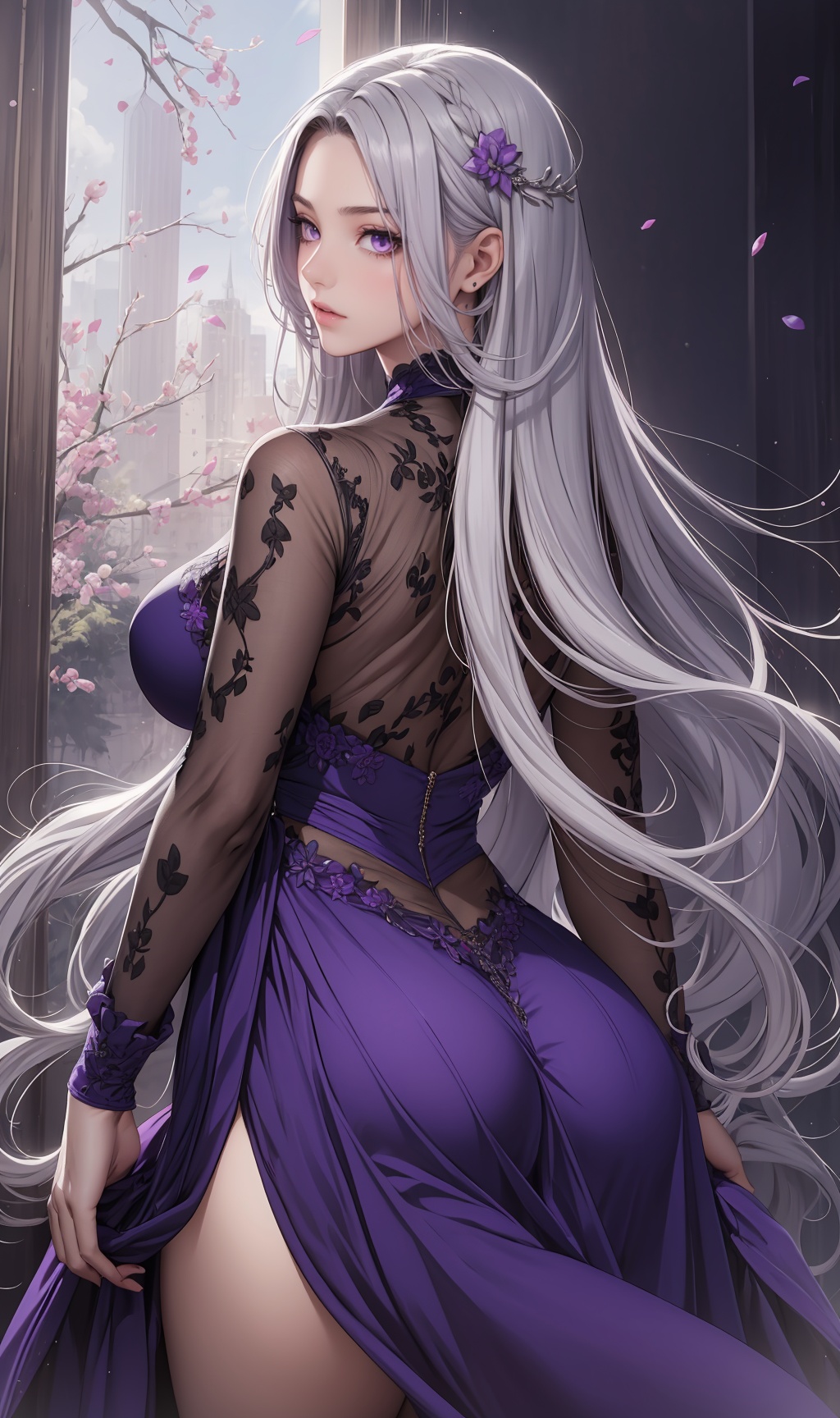 1 milf,  long hair,  solo on Tensor.Art