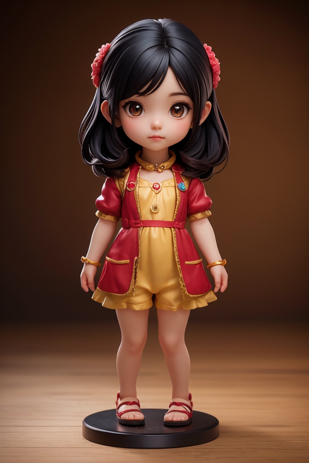(best quality:1.4),(masterpiece:1.4),(photorealistic:1.4),(Realistic:1.2),(ultra high res, raw photo:1.4),(hdr, hyperdetailed:1.2),(8K:1.2),cinematic photo 1girl,(chibi:1.1),black hair,full body,