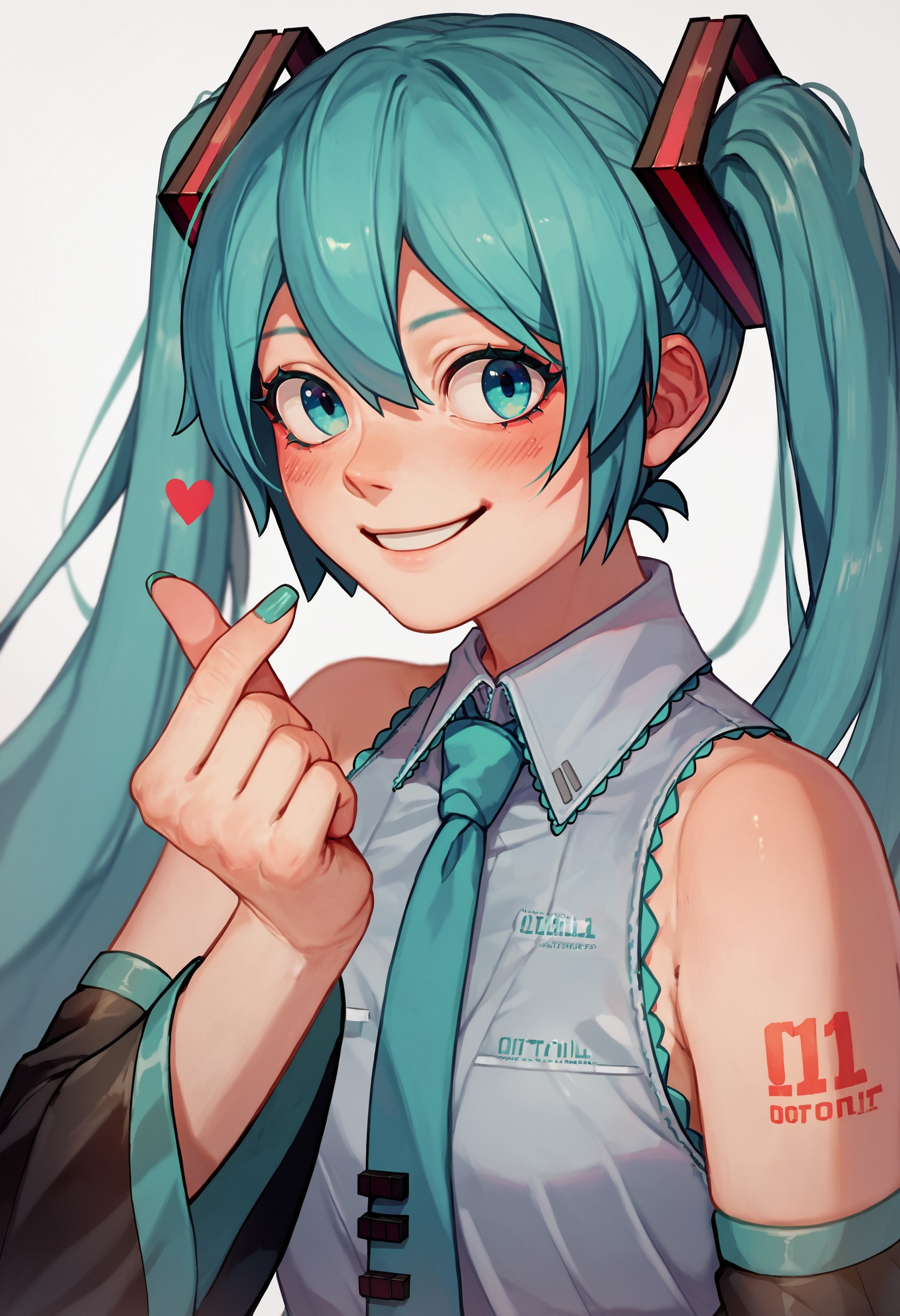 score_9_up score_8_up score_7_up,  1girl,  finger heart on Tensor.Art
