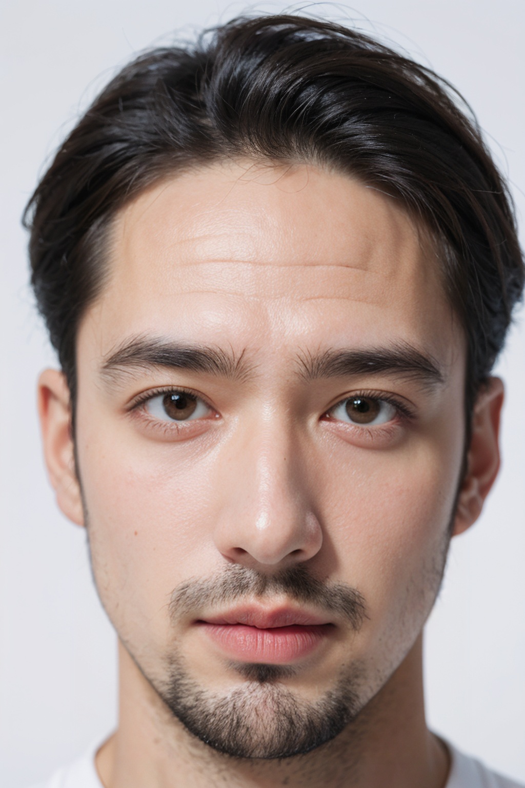 1man,face,white background,