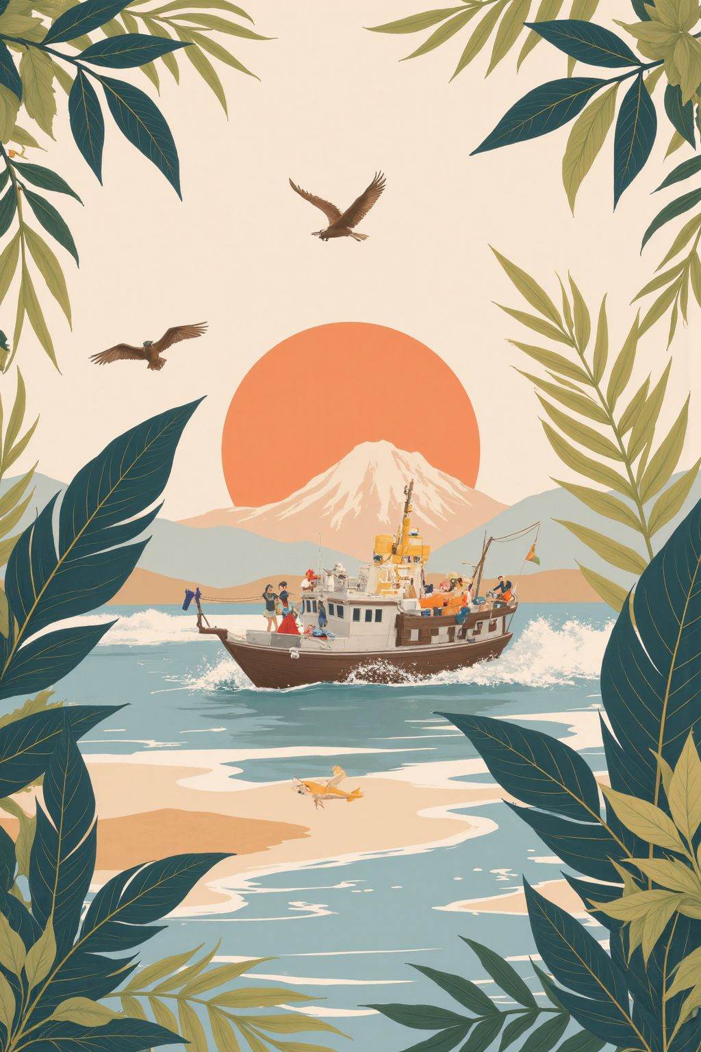 flat poster illustration,