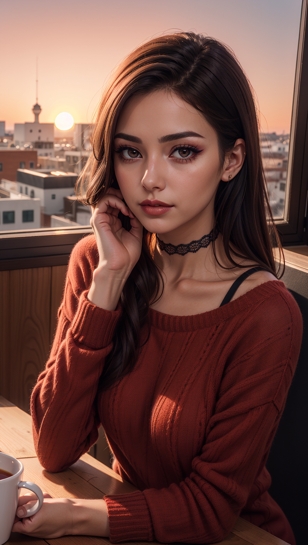 1 young cute iranian girl,  very slim,  skinny on Tensor.Art